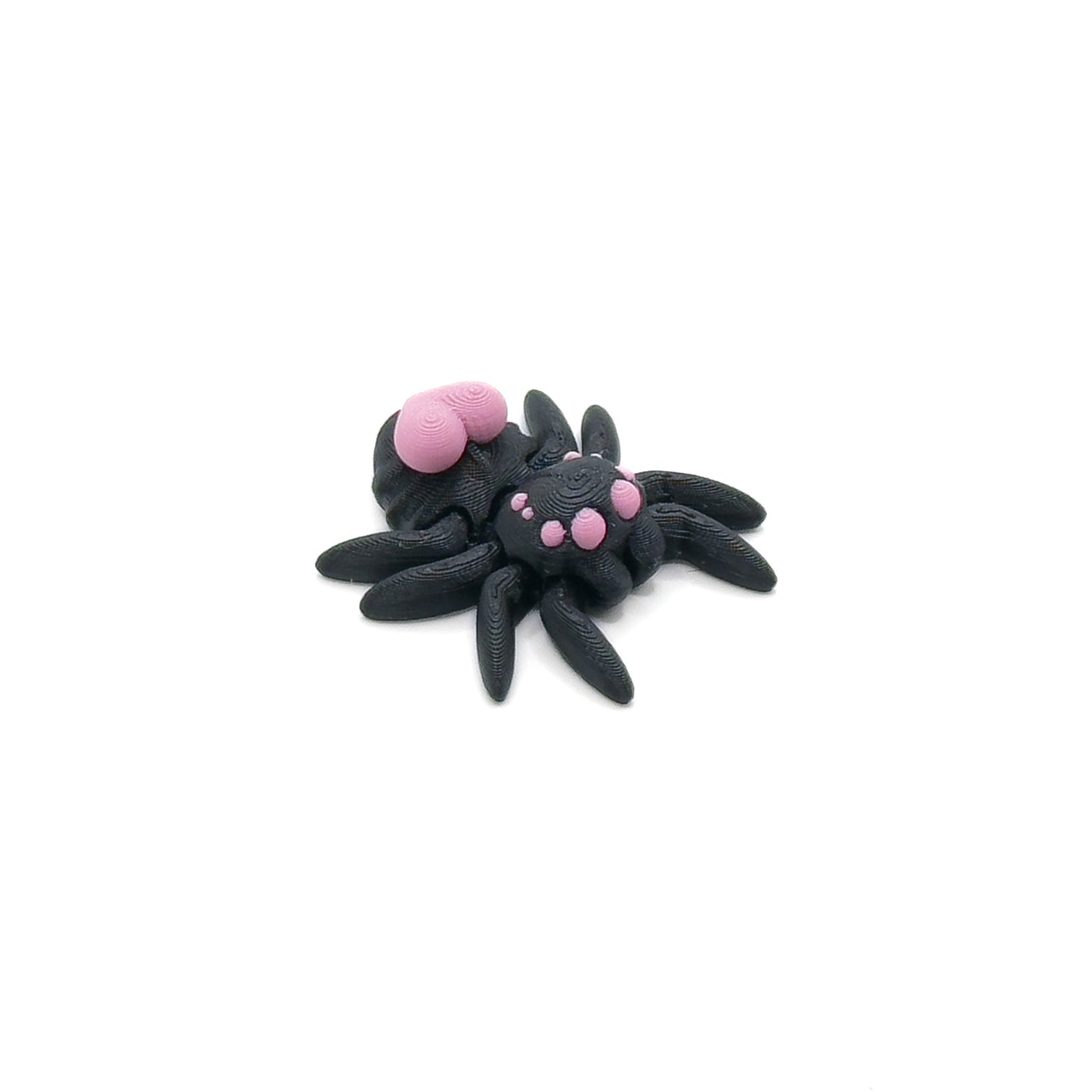 Tiny Heart Spider Black/Pink