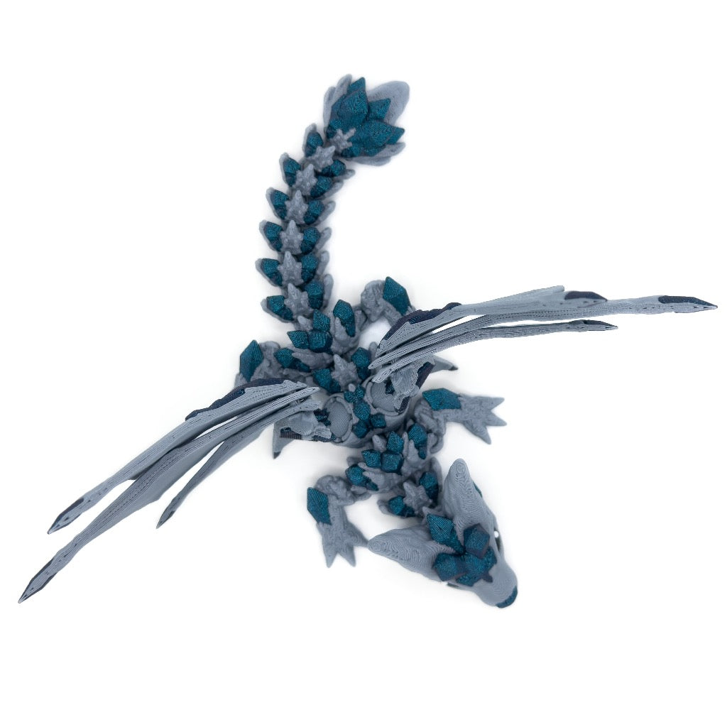Baby Crystal Wolf Dragon Winged Top View